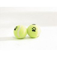 Beeztees игрушка д/собак "Мячик теннисный с отпечатками лап" желтый 6,5см