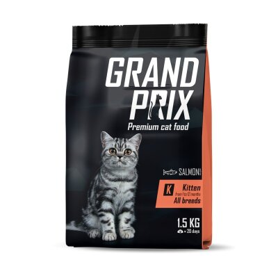 GRAND PRIX Kitten д/котят с лососем 1,5 кг 