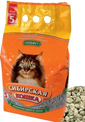 Сибирская кошка Бюджет 5л Впитывающий наполнитель