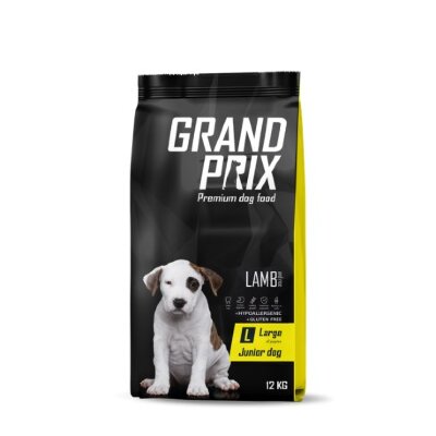 GRAND PRIX Dog PFB Large Junior д/щенков крупных пород с ягненком 18 кг бридер Супер-премиум класс