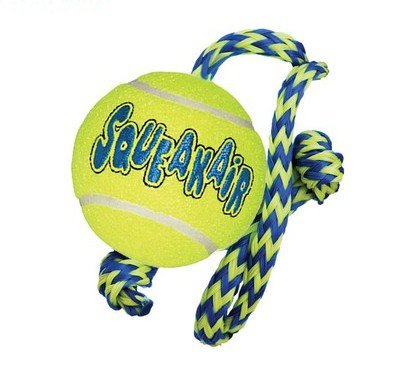 Kong Игрушка для собак Air &quot;Теннисный мяч&quot; с канатом средний Игрушки для собак