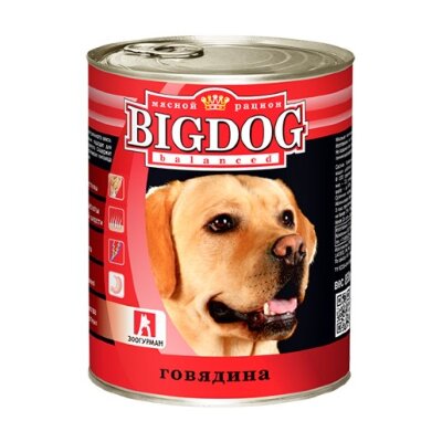 BIG DOG Говядина 850 гр ж/б 