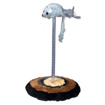 Игрушка "Мышь на пружине" подставка мех