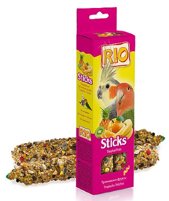 RIO Палочки для средних попугаев с тропическими фруктами Лакомство для птиц