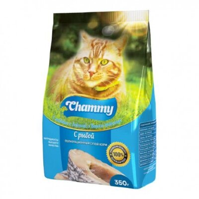 Chammy для кошек сухой корм с Рыбой 10 кг 