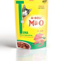 A-Soli Mii-O д/кошек Тунец в креветочном соусе 80гр пауч