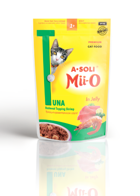 A-Soli Mii-O д/кошек Тунец в креветочном соусе 80гр пауч 