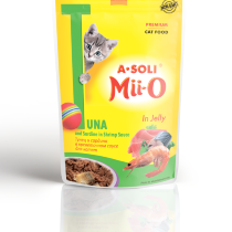 A-Soli Mii-O д/котят Тунец и сардина в креветочном соусе 80гр пауч