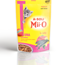 A-Soli Mii-O д/котят Тунец с анчоусом в желе 80гр пауч